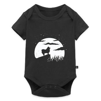 Finnischer Lapphund und Berghund - Baby Premium Kurzarmbody - Schwarz - Vorne