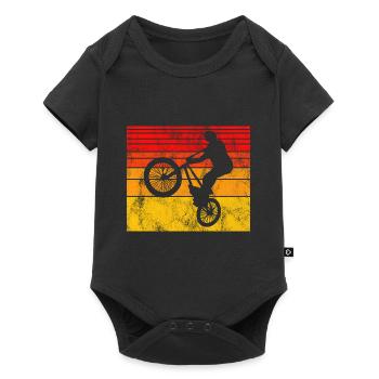 BMX Bike Bike Retro Gift Bicycle Motocross - Baby Premium short-sleeve bodysuit - black - Front