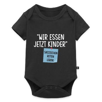 Wir Essen Jetzt Kinder - Baby Premium Kurzarmbody - Schwarz - Vorne