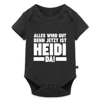 Vorname Heidi - Baby Premium Kurzarmbody - Schwarz - Vorne