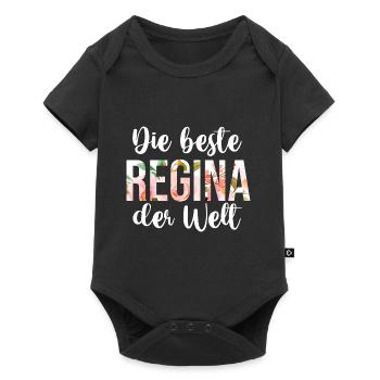 Vorname Regina - Baby Premium Kurzarmbody - Schwarz - Vorne