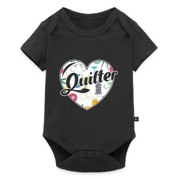 Quilter Full Heart - Baby Premium short-sleeve bodysuit - black - Front