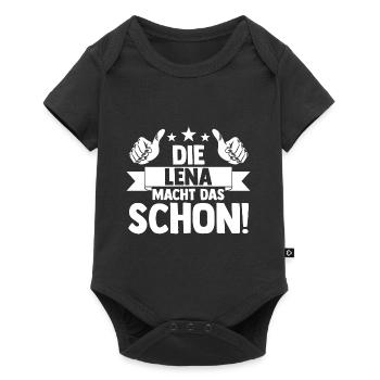 Lena - Baby Premium Kurzarmbody - Schwarz - Vorne