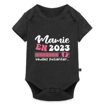 Mamie en 2023 | Cadeau future mamie 2023 Cadeau - Body à manches courtes Premium Bébé - noir - Devant