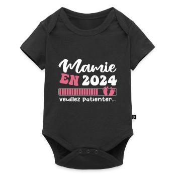 Mamie en 2024 | Cadeau future mamie 2024 Cadeau - Body à manches courtes Premium Bébé - noir - Devant