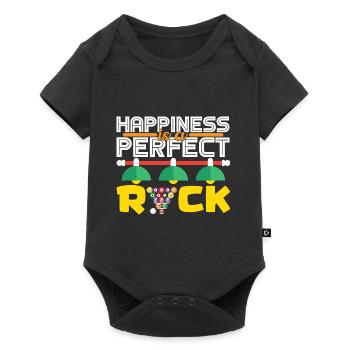 Glück ist ein perfekter Rick - Baby Premium Kurzarmbody - Schwarz - Vorne