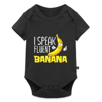 Je parle couramment la banane - Body à manches courtes Premium Bébé - noir - Devant