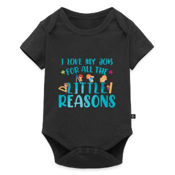 Enseignant Enseignement Citation Garderie Garde d’enfants - Body à manches courtes Premium Bébé - noir - Devant