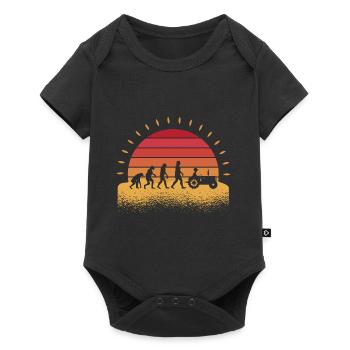 Landwirtschaft Landwirt Traktor Bauernhof Evolutio - Baby Premium Kurzarmbody - Schwarz - Vorne