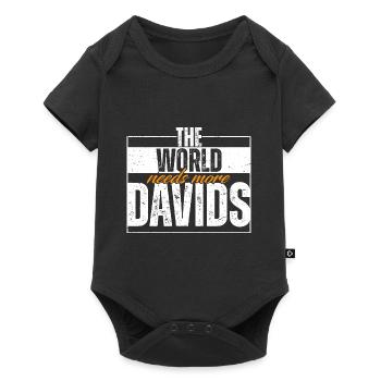 The World Needs More Davids - Baby Premium short-sleeve bodysuit - black - Front