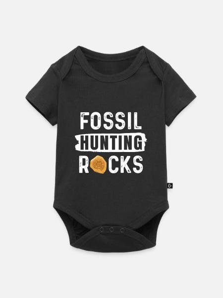 Fossilienjagd Felsen - Baby Premium Kurzarmbody - Schwarz