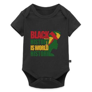 Mois de l’histoire des Noirs Histoire des Noirs - Body à manches courtes Premium Bébé - noir - Devant