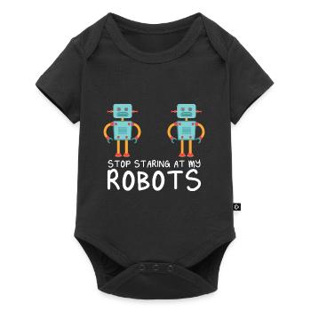 Droid Builder Cool Drôle Robotique Arrêtez de regarder - Body à manches courtes Premium Bébé - noir - Devant