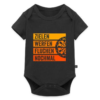 Fléchettes drôles et cadeaux de fléchettes pour les joueurs de fléchettes - Body à manches courtes Premium Bébé - noir - Devant