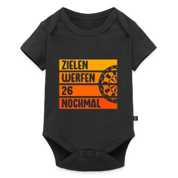Fléchettes drôles et cadeaux de fléchettes pour les joueurs de fléchettes - Body à manches courtes Premium Bébé - noir - Devant