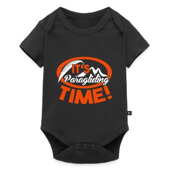 Paragliding It's Paragliding Time - Baby Premium short-sleeve bodysuit - black - Front