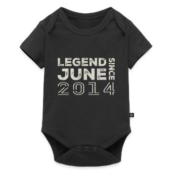 Juin 2014 Anniversaire Juin 2014 Juin Cadeau 2014 - Body à manches courtes Premium Bébé - noir - Devant