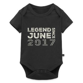 June 2017 Birthday June 2017 June Gift 2017 - Baby Premium short-sleeve bodysuit - black - Front