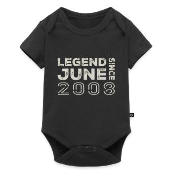 June 2008 Birthday June 2008 June Gift 2008 - Baby Premium short-sleeve bodysuit - black - Front