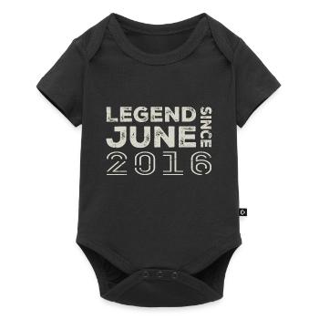 June 2016 Birthday June 2016 June Gift 2016 - Baby Premium short-sleeve bodysuit - black - Front