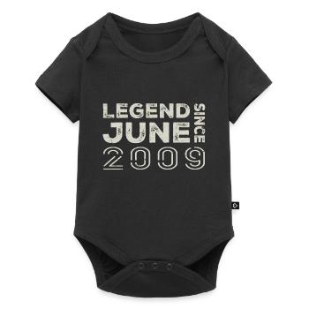 Juni 2009 Geburtstag Juni 2009 Juni Geschenk 2009 - Baby Premium Kurzarmbody - Schwarz - Vorne