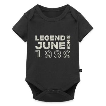 Juni 1989 Geburtstag Juni 1989 Juni Geschenk 1989 - Baby Premium Kurzarmbody - Schwarz - Vorne
