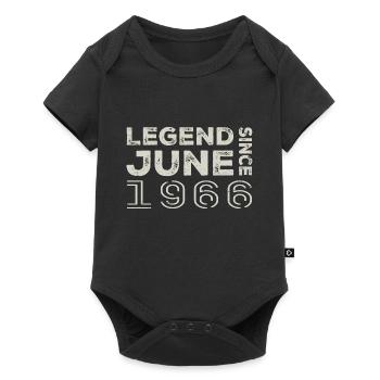 June 1966 Birthday June 1966 June Gift 1966 - Baby Premium short-sleeve bodysuit - black - Front