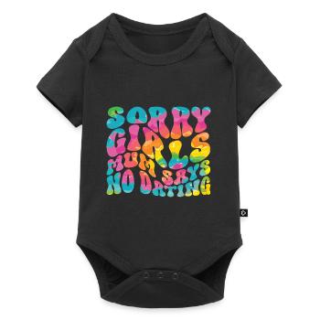 Sorry Girls Mum Says NoDate Baby Shower - Baby Premium short-sleeve bodysuit - black - Front