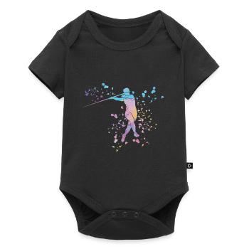 Javelin Throw Colorsplash Javelin Throw - Baby Premium short-sleeve bodysuit - black - Front