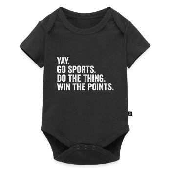 yay go sports do the thing win the points - Baby Premium short-sleeve bodysuit - black - Front