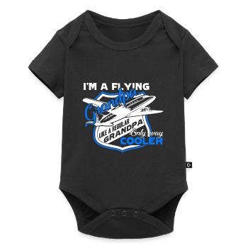 Pilot I am A Flying Grandpa - Baby Premium short-sleeve bodysuit - black - Front