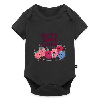 Berry Good Times Beeren Rote Früchte - Baby Premium Kurzarmbody - Schwarz - Vorne