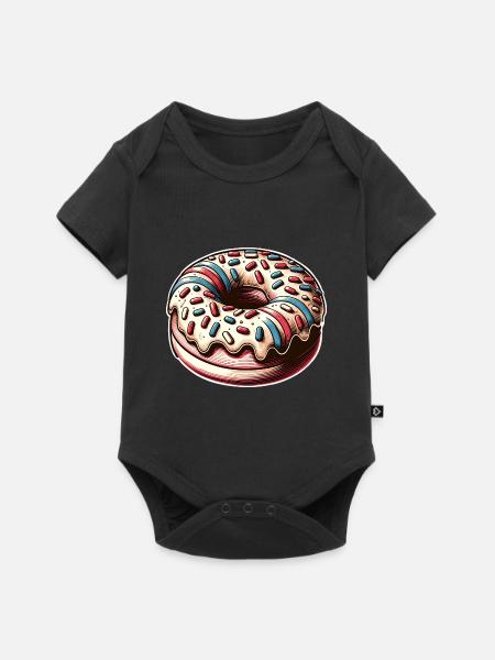Donut - Baby Premium Kurzarmbody - Schwarz