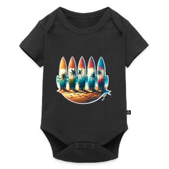 Surfeurs - Body à manches courtes Premium Bébé - noir - Devant