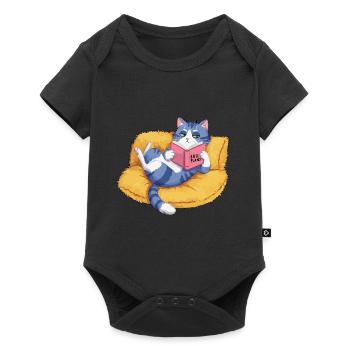 Evil Cat - Baby Premium short-sleeve bodysuit - black - Front
