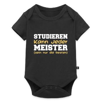 Studieren Kann Jeder Meister Meisterprüfung - Baby Premium Kurzarmbody - Schwarz - Vorne