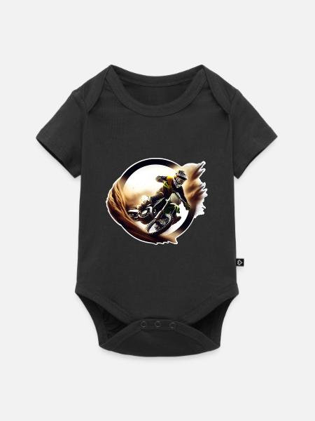 Motocross - Baby Premium Kurzarmbody - Schwarz