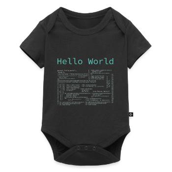 Hello World - Computer Pr... Programmeur & Nerd - Body à manches courtes Premium Bébé - noir - Devant