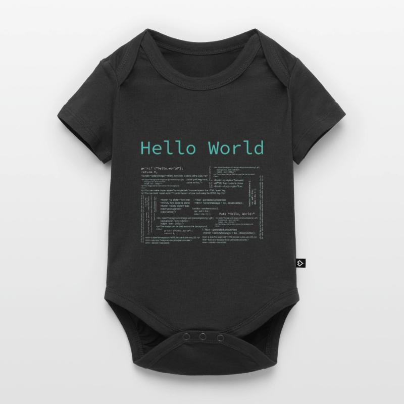 Hello World - Computer Pr... Programmers & Nerd Baby Premium short-sleeve bodysuit