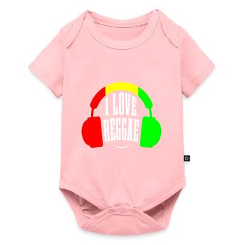 Reggae music - Baby Premium short-sleeve bodysuit - rose - Front