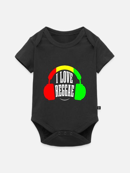 Reggae-Musik - Baby Premium Kurzarmbody - Schwarz