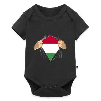 Hongrie Drapeau De l’Union européenne Cadeau - Body à manches courtes Premium Bébé - noir - Devant