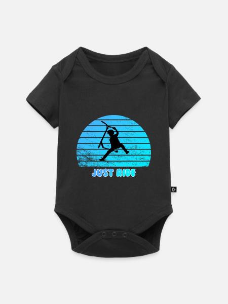 Just ride - Baby Premium Kurzarmbody - Schwarz