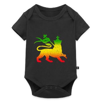 Reggae Rastafarian Lion for Reggae Fans - Baby Premium short-sleeve bodysuit - black - Front