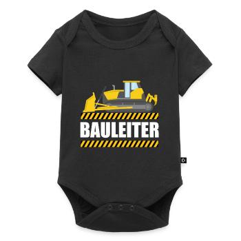 Bauleiter - Lustiger Bauleiter - Baustelle - Baby Premium Kurzarmbody - Schwarz - Vorne