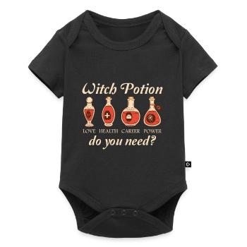 Witch Potion heidnische Hexerei Wicca Wortspiel - Baby Premium Kurzarmbody - Schwarz - Vorne