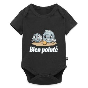 Petanque Petanque Geschenke für einen Petanque - Baby Premium Kurzarmbody - Schwarz - Vorne