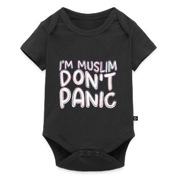 I am Muslim Don't panic / Islam, Koran, Mosque - Baby Premium short-sleeve bodysuit - black - Front