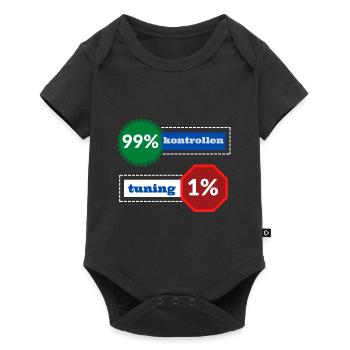1% Tuning 99% Kontrollen - Baby Premium Kurzarmbody - Schwarz - Vorne