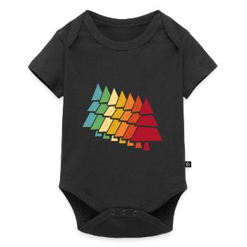 Retro Advent Elves Vintage Christmas Tree - Baby Premium short-sleeve bodysuit - black - Front